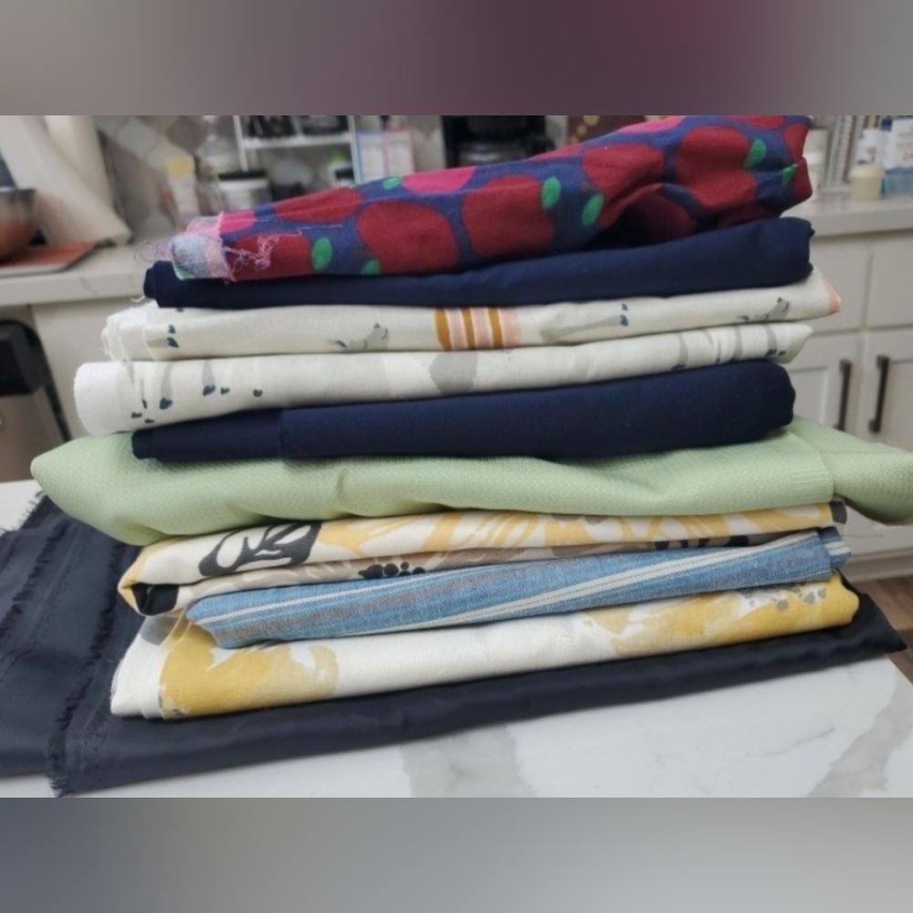 Assorted Fabric Variety Bundle For Clothing Or Upholstery --Please See Pics